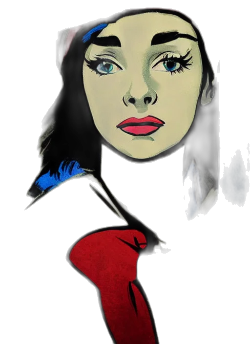 face, mask, comic book art, photorealistic transparent PNG cut-out