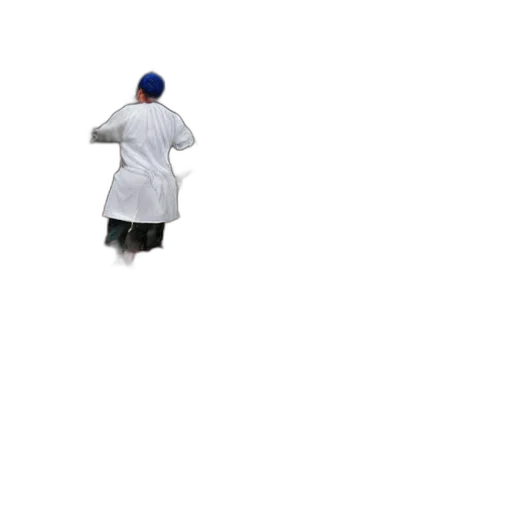 staff, jacket, hat, robot, 3d render, concept art, pixel art, photorealistic transparent PNG cut-out