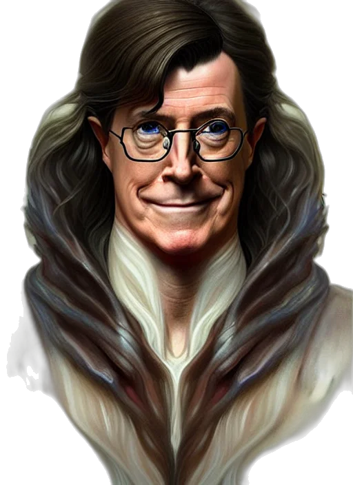hair, face, creature, staff transparent PNG cut-out