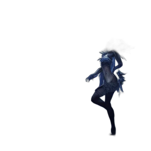 creature, dragon, hair, staff transparent PNG cut-out