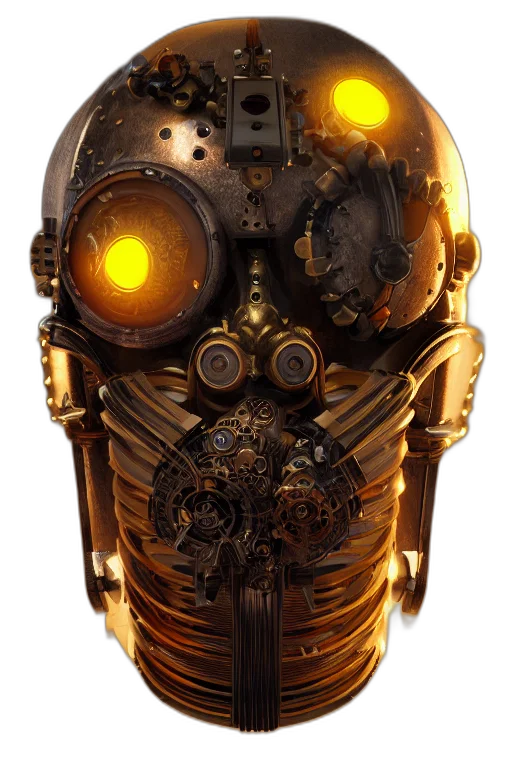robot, mask, face, weapon transparent PNG cut-out