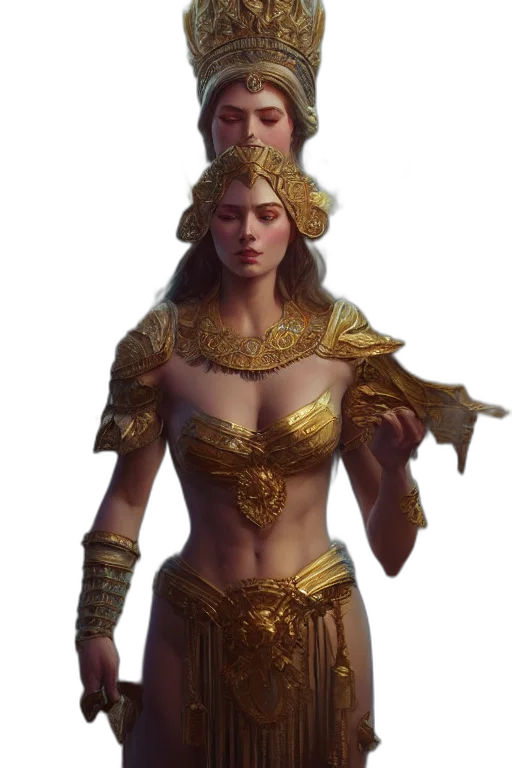 crown, jewelry, dress, hat, fantasy art, concept art, 3d render, comic book art transparent PNG cut-out