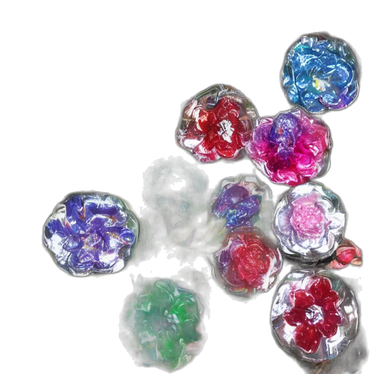 jewelry, crown, colorful, flowers transparent PNG cut-out