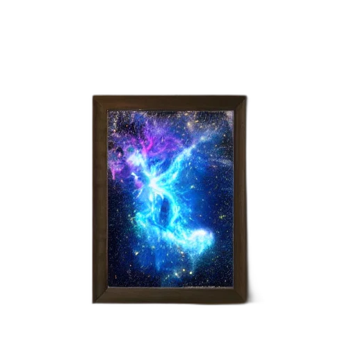 dragon, staff, sword, weapon, fantasy art, vaporwave, outer space, neon lights transparent PNG cut-out