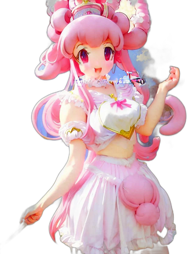 staff, 3d render, concept art, vaporwave, anime, pastel, isekai, cute transparent PNG cut-out