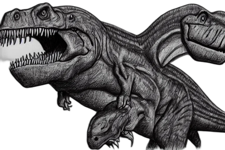dragon, creature, animal, concept art, photorealistic, fantasy art, pencil sketch, tyrannosaurus transparent PNG cut-out