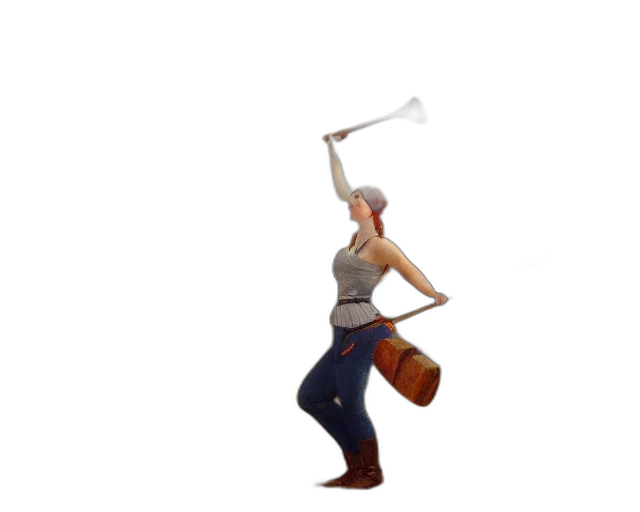 staff, weapon, sword, hat, concept art, 3d render, fantasy art, pixel art transparent PNG cut-out