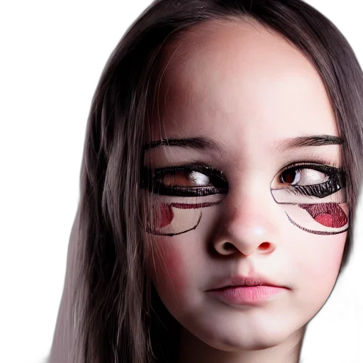 face, mask, photorealistic, 3d render, concept art, fantasy art, photograph, girl transparent PNG cut-out
