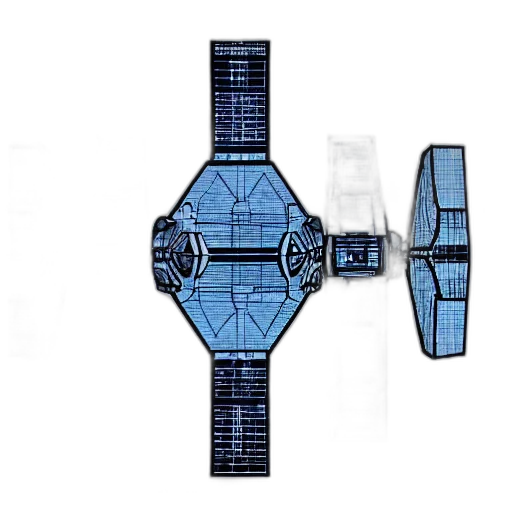jewelry, concept art, 3d render, outer space, detailed, blueprint, tie, fighter transparent PNG cut-out