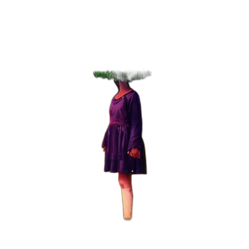 hat, umbrella, dress, staff transparent PNG cut-out