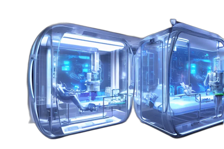 furniture, concept art, 3d render, cyberpunk transparent PNG cut-out