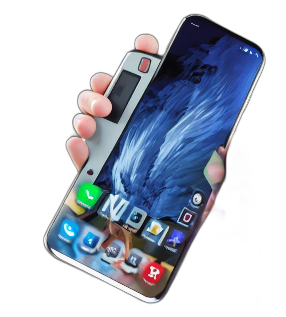 weapon, photorealistic, 3d render, concept art, product, photo, smartphone, design transparent PNG cut-out
