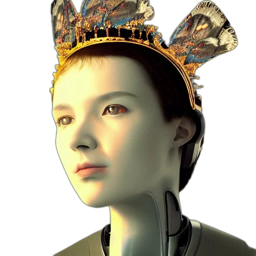 crown, hat, face, jewelry, 3d render, photorealistic, concept art, fantasy art transparent PNG cut-out