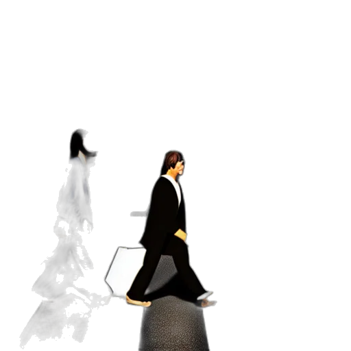 staff, umbrella, dress, robot, concept art, 3d render, photorealistic, pixel art transparent PNG cut-out