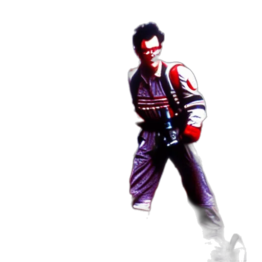 jacket, robot, weapon, staff, concept art, 3d render, photorealistic, pixel art transparent PNG cut-out