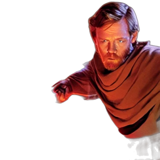 concept art, comic book art, photorealistic, obi, wan, defeating, sith, villain transparent PNG cut-out