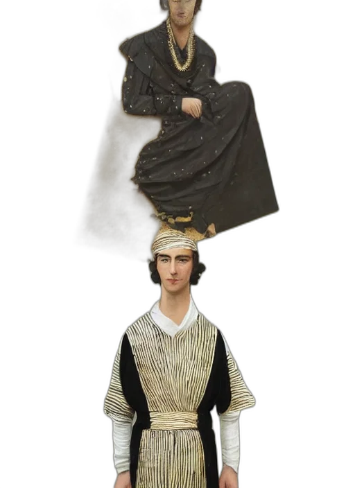 hat, dress, staff, crown transparent PNG cut-out