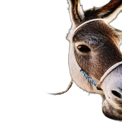 animal, mask, staff, face, photorealistic, donkey, smiling, many transparent PNG cut-out
