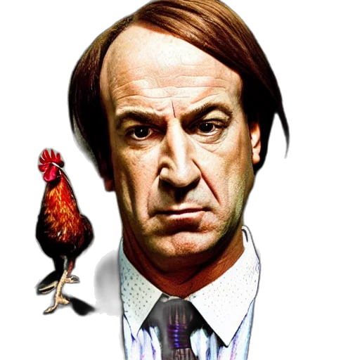 animal, face, concept art, photorealistic, saul, goodman, rooster, medieval transparent PNG cut-out
