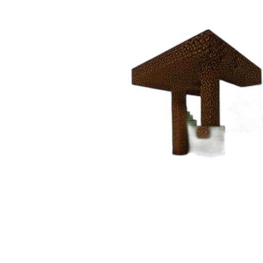 tree, furniture, hat, umbrella, 3d render, pixel art, concept art, photorealistic transparent PNG cut-out