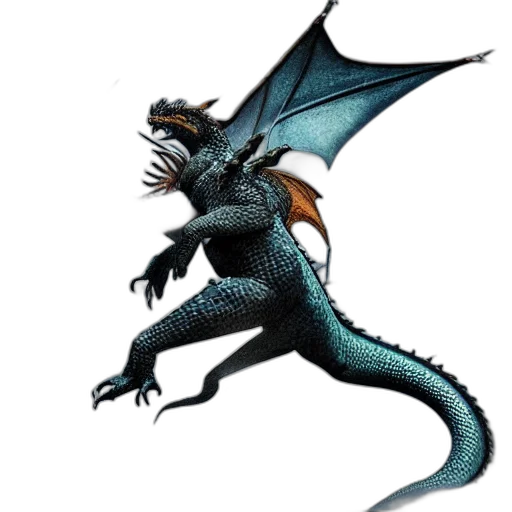dragon, creature, animal, staff transparent PNG cut-out