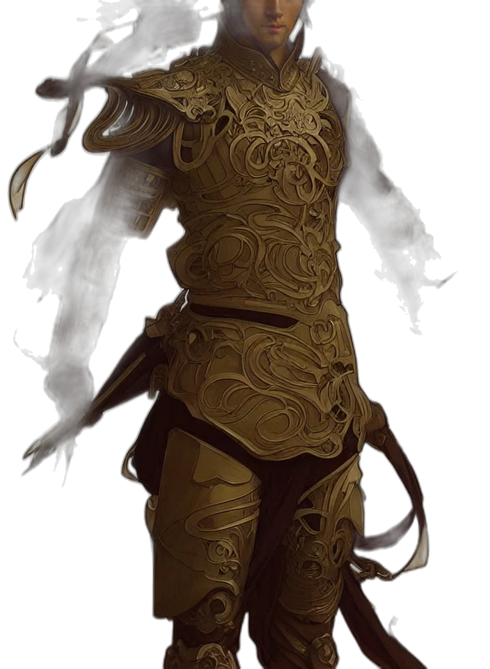 mask, staff, dragon, dress, concept art, fantasy art, 3d render, comic book art transparent PNG cut-out