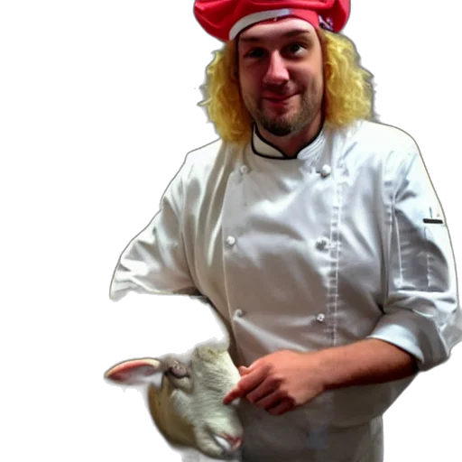 staff, animal, hat, food, sheep, ram, chef, blonde transparent PNG cut-out