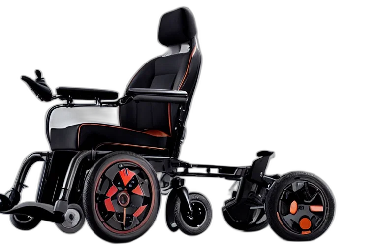 3d render, concept art, electric, wheelchair, designed, lamborghini transparent PNG cut-out