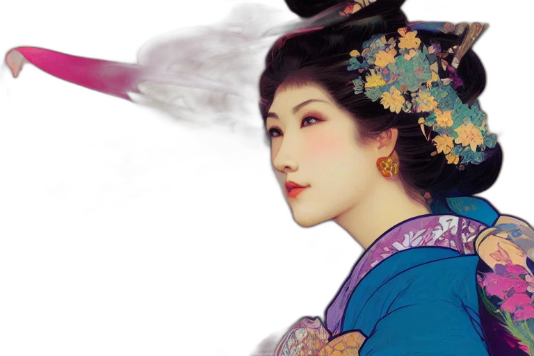 staff, face, photorealistic, oil painting transparent PNG cut-out