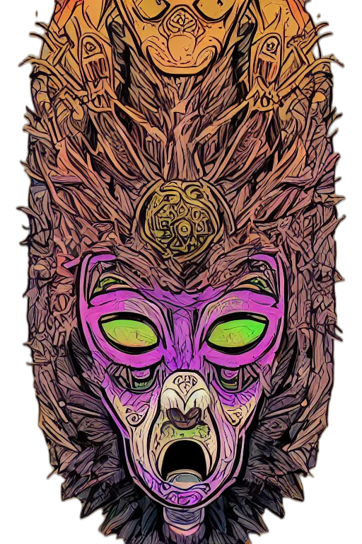 mask, creature, face, crown transparent PNG cut-out