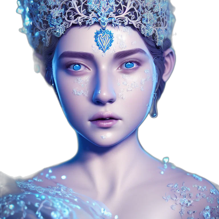 crown, jewelry, face, mask, fantasy art, 3d render, concept art, photorealistic transparent PNG cut-out