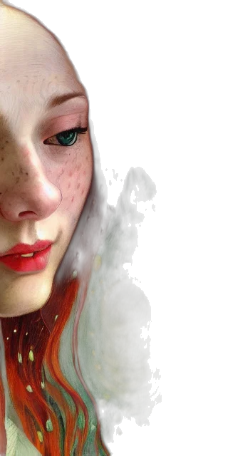 face, mask, photorealistic, oil painting transparent PNG cut-out