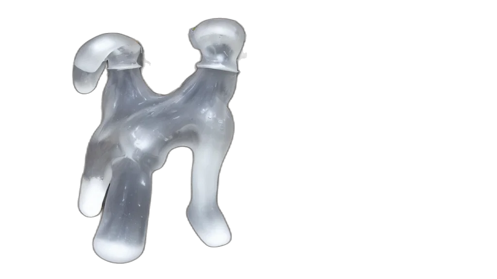 jewelry, crown, 3d render, dog, shaped, glass, blowing transparent PNG cut-out