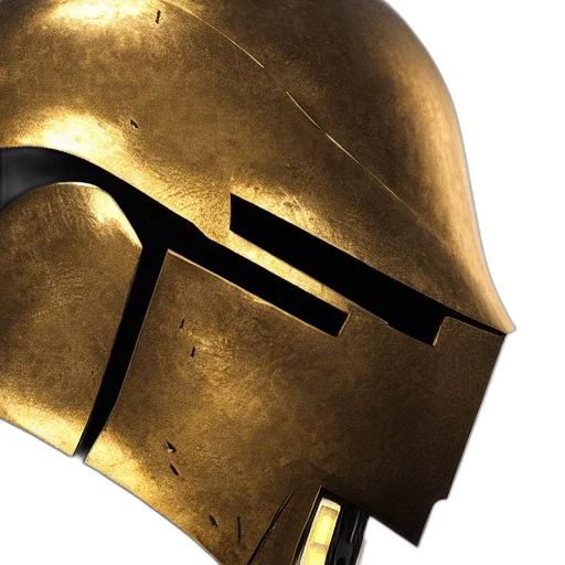 sword, weapon, crown, mask, 3d render, concept art, photorealistic, golden transparent PNG cut-out