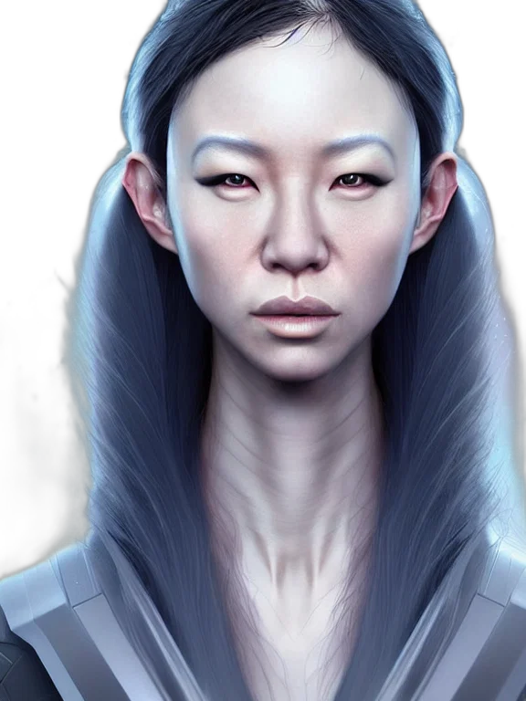 face, fantasy art, concept art, photorealistic transparent PNG cut-out