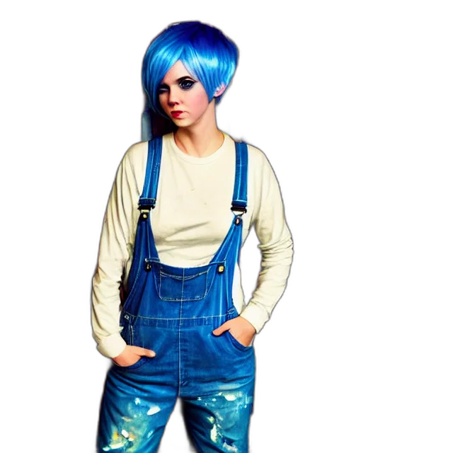 jacket, concept art, 3d render, cyberpunk, pixel art, blue, full, body transparent PNG cut-out
