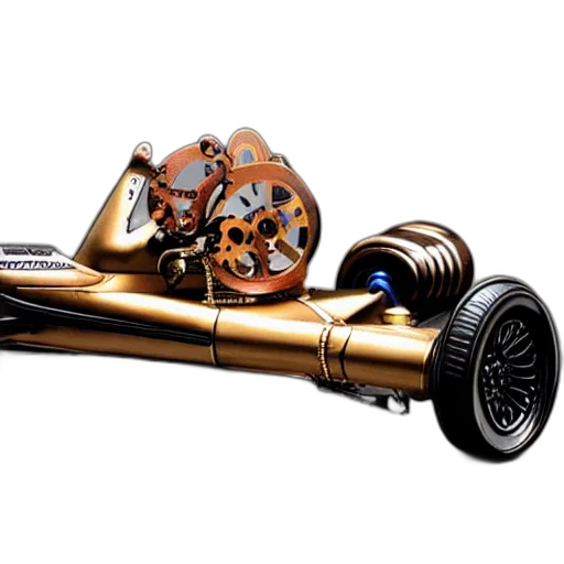 weapon, car, jewelry, concept art, 3d render, steampunk, formula, one transparent PNG cut-out