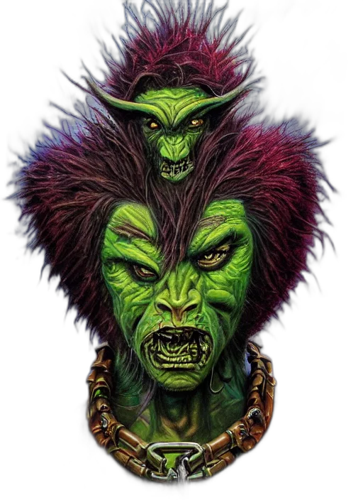 face, mask, creature, staff transparent PNG cut-out