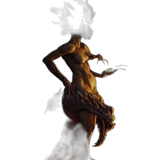 dress, hair, mask, creature, concept art, fantasy art, photorealistic, 3d render transparent PNG cut-out