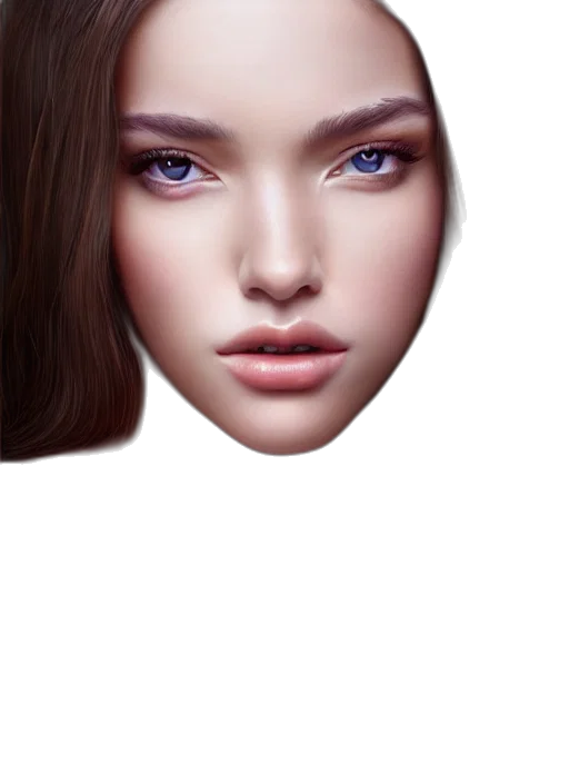 face, hair, mask, jewelry transparent PNG cut-out