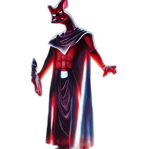staff, creature, robot, mask, concept art, 3d render, fantasy art, comic book art transparent PNG cut-out