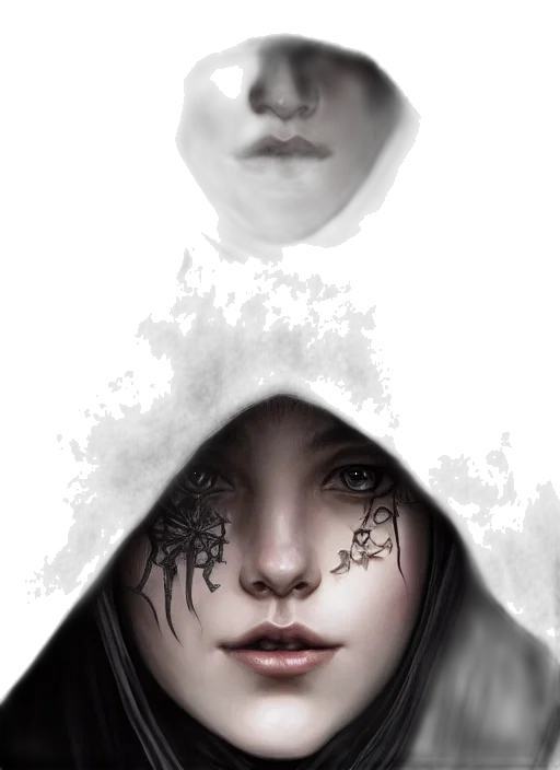 mask, face, creature, fantasy art transparent PNG cut-out