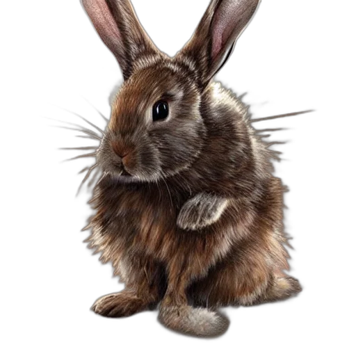 animal, creature, hair, photorealistic transparent PNG cut-out