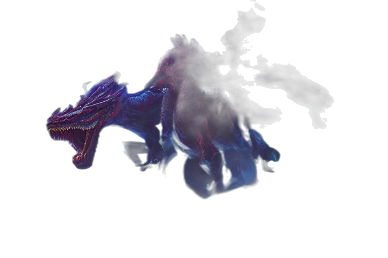 dragon, creature, animal, staff transparent PNG cut-out