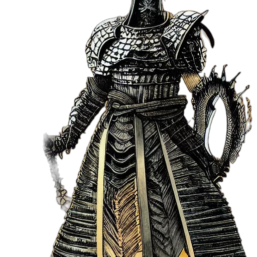 sword, dress, staff, weapon, concept art, fantasy art, 3d render, comic book art transparent PNG cut-out
