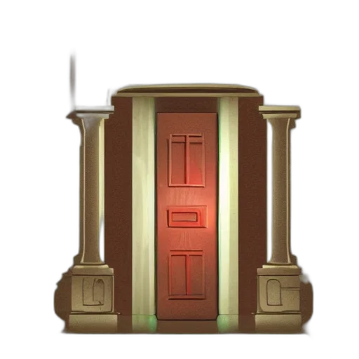 furniture, building, staff, crown, 3d render, concept art, pixel art, earth tones transparent PNG cut-out