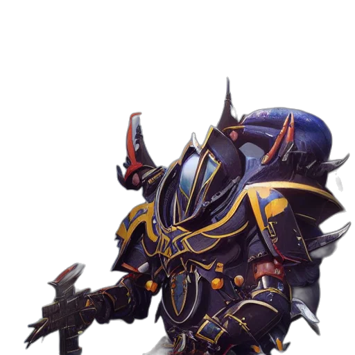 weapon, sword, mask, robot, concept art, fantasy art, pixel art, 3d render transparent PNG cut-out