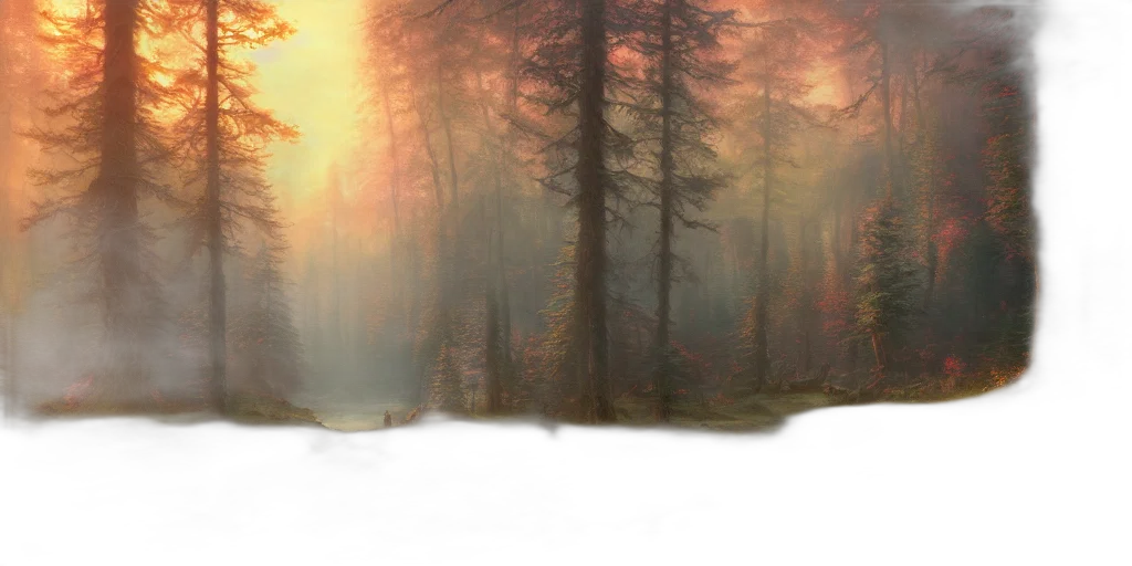 tree, sword, dragon, photorealistic, fantasy art, concept art, 3d render, fog transparent PNG cut-out