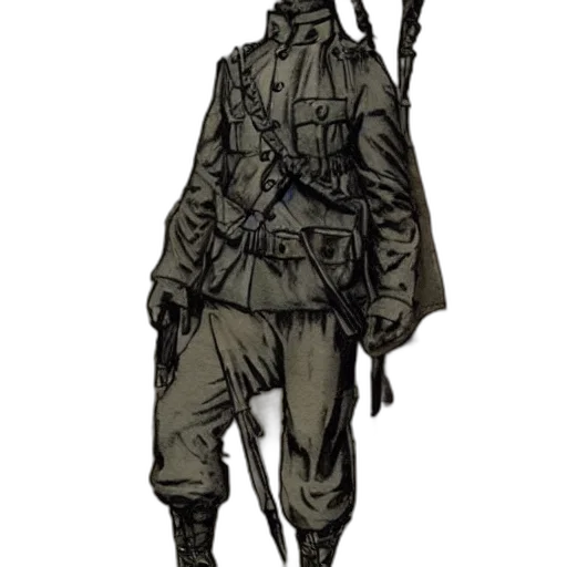 jacket, staff, weapon, sword, concept art, comic book art, fantasy art, pixel art transparent PNG cut-out