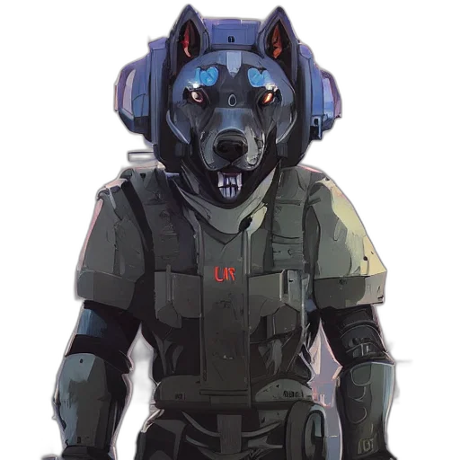 mask, animal, creature, robot, concept art, pixel art, 3d render, cyberpunk transparent PNG cut-out